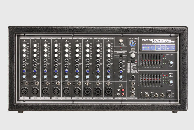 MEZCLADORA ACTIVA (CABEZAL) TOPP PRO, 2000 WATTS PROGRAMA, 14 CANALES, EQ, DIGITAL FX