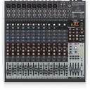 MEZCLADORA PASIVA INTERFAZ XENYX BEHRINGER, 24 ENTRADAS (10XLR) (2STEREO) 4/2 BUSES, EFECTOS KLARK TEKNIK