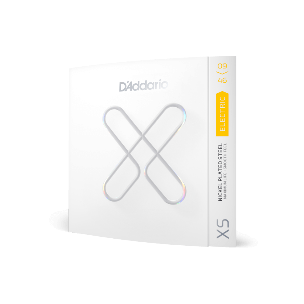 SET DE CUERDAS D´ADDARIO, PARA GUITARRA ELECTRICA, METAL, CALIBRE .09/046 XS NICKEL PLATED STEEL, SUPER LIGHT TOP/REG BOTTON COATED