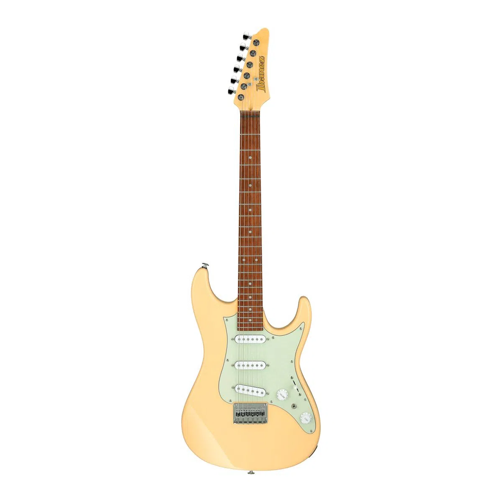 GUITARRA ELECTRICA MARCA IBANEZ, SSS, SELECTOR 5-WAY + ALTER SWITCH, COLOR MARFIL