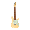 GUITARRA ELECTRICA MARCA IBANEZ, SSS, SELECTOR 5-WAY + ALTER SWITCH, COLOR MARFIL