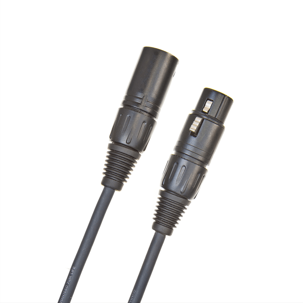 CABLE CONEXION UNICA  PLANET WAVES, XLR MACHO - XLR HEMBRA, CAPA LISO NEGRO, 7.5 METROS