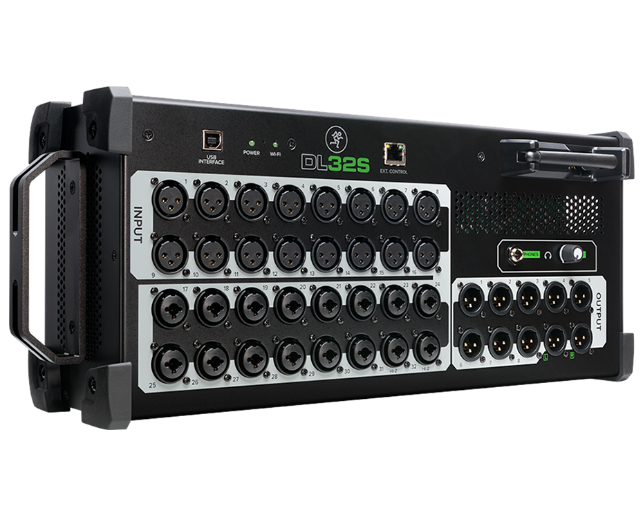 MEZCLADORA DIGITAL DE RACK MACKIE, 32 CANALES, 8 AUX, SERIE DL, PREAMP ONYX+, MODULO WIFI INTEGRADO,