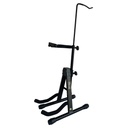 PEDESTAL GOLIAT, PARA VIOLIN Y ARCO, METALICO NEGRO