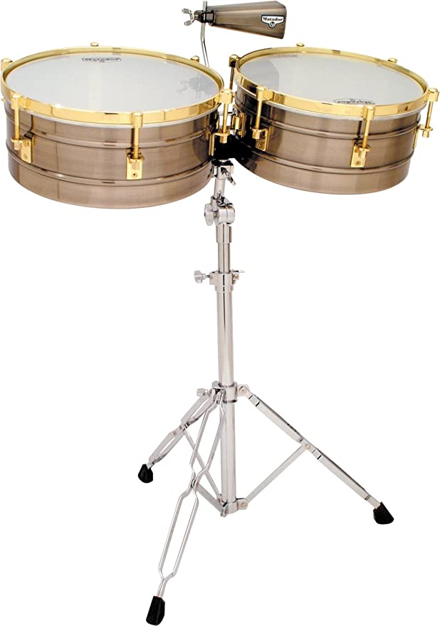 PAR DE TIMBALES LP, SERIE MATADOR, ACABADO BRUSH NICKEL, 1x14"-1x15"