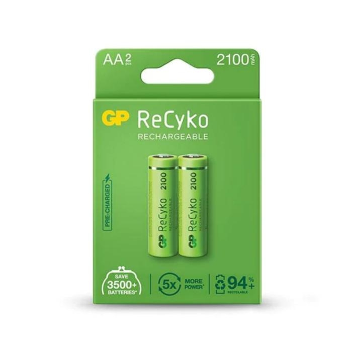 BATERIA AA GP, RECARGABLE, 2100MAH, 2PCS