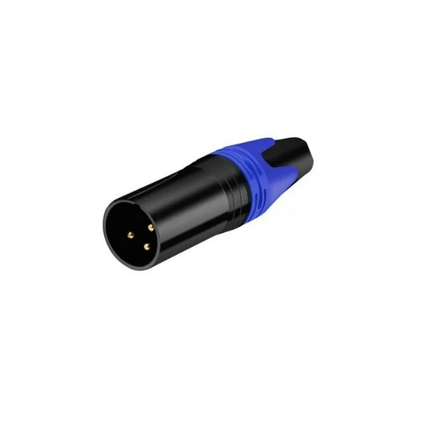 PACK 2PCS CONECTOR PROSOUND, XLR MACHO, NEGRO Y AZUL
