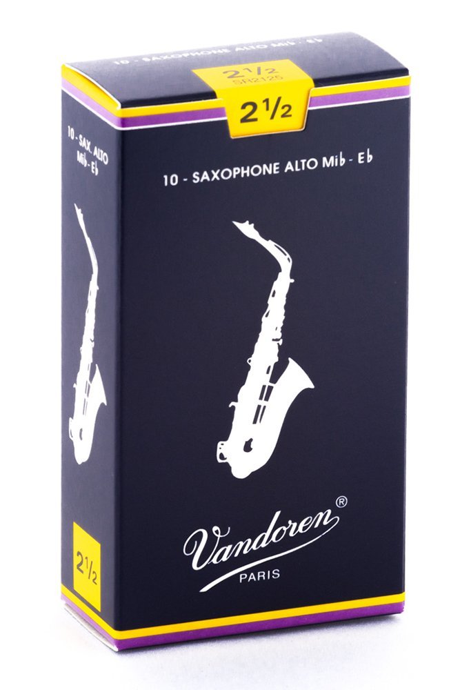 CAÑUELA VANDOREN, PARA SAXOFON ALTO, 2.5, AZUL,