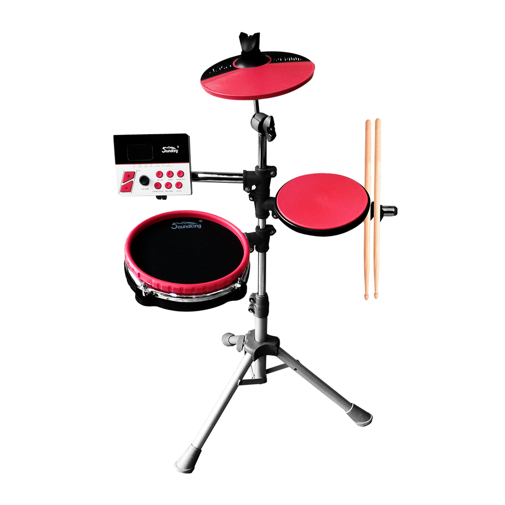 BATERIA ELECTRICA SOUNDKING, MONTAJE RAPIDO, 4 PIEZAS, 10 PRESETS, ULTRA COMPACTA