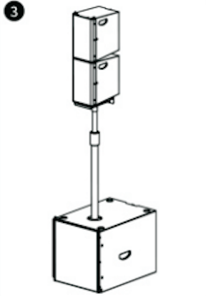 TRAY (STACK POLE) SOUNDKING, PARA USO DE ALTAVOZ GL26A EN STACKING STAND, METALICO COLOR NEGRO