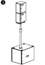 TRAY (STACK POLE) SOUNDKING, PARA USO DE ALTAVOZ GL26A EN STACKING STAND, METALICO COLOR NEGRO