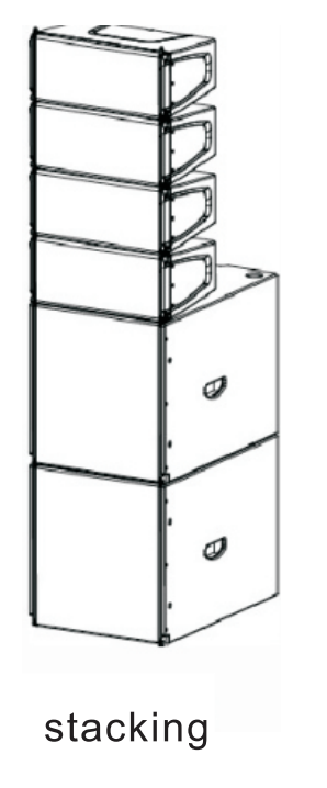 BUMPER (STACK) SOUNDKING, PARA USO DE ALTAVOZ GL206A SOBREPONER EN SUBWOOFER, METALICO COLOR NEGRO