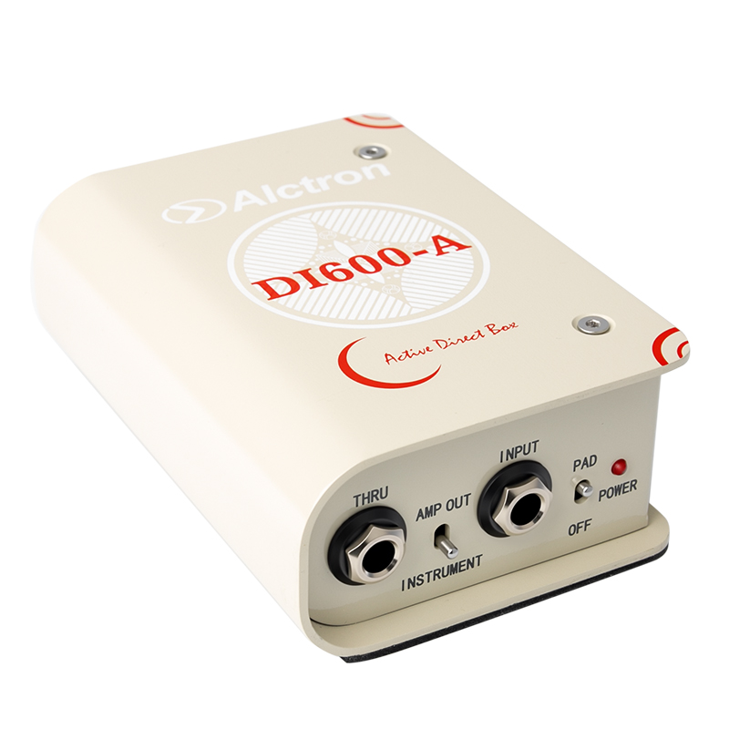 CAJA DIRECTA ALCTRON, ACTIVA, COMPACTA ,1 CANAL, PARA ESCENARIO Y ESTUDIO, 10 Hz a 40 kH, ATENUADOR DE -20 dB