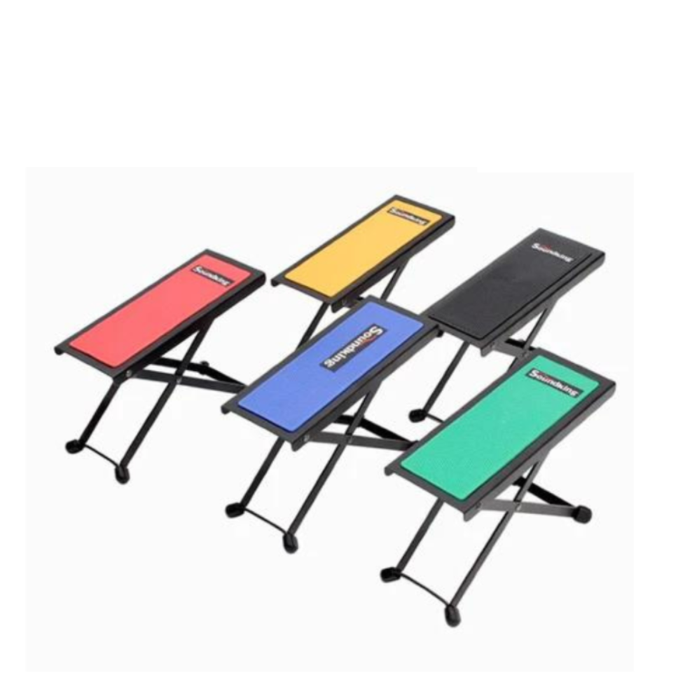 DESCANSA PIE PARA GUITARRISTA SOUNDKING, PLEGABLE, DE ACERO, COLOR VERDE