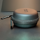 ESTUCHE PARA IN-EARS LUNA, SERIE  COSMOS, PARA DOBLE IN-EARS, COLOR NEGRO