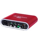INTERFAZ DE AUDIO ALCTRON, 1 CANAL HIBRIDO, 1 CANAL TRS, 24 BITS/96 kHz, USB, COLOR ROJO