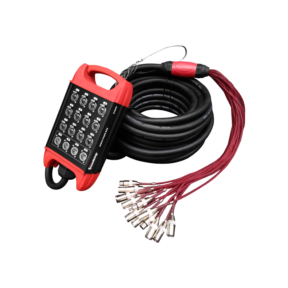 MEDUSA PARA ESCENARIO (SNAKE) SOUNDKING, 16 ENTRADAS XLR, 8 SALIDAS XLR, 20M DE LONGITUD