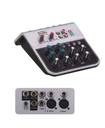 MEZCLADORA PASIVA SOUNDKING, (CONSOLA ANALOGA) 4 ENTRADAS (2 XLR) (2 PLUG MONO), 4 SALIDAS (STEREO L/R) (GROUP L/R), 48V+