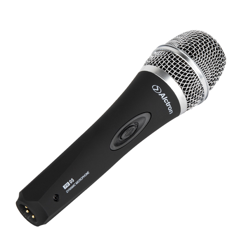 MICROFONO DINAMICO ALCTRON, DE MANO, PARA USO EN VIVO, CON INTERRUPTOR DE ENCENDIDO, HIPERCARDIOIDE, 50 Hz-15 kHz, 144 dB SPL MAX