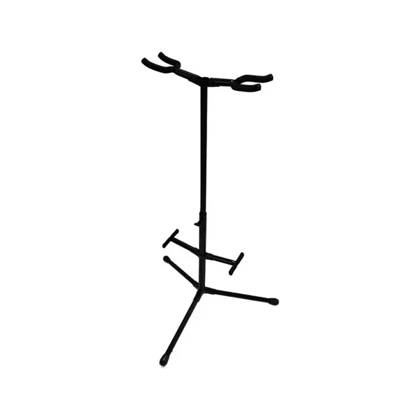 PEDESTAL PARA GUITARRA/BAJO SOUNDKING, PARA 2 GUITARRAS, CON SISTEMA AUTO-AGARRE, COLOR NEGRO