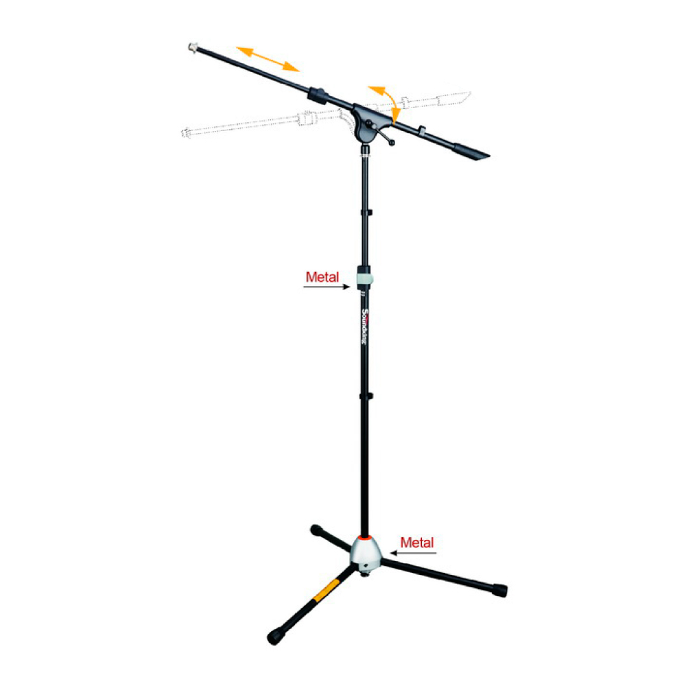 PEDESTAL PARA MICROFONO SOUNDKING, TELESCOPICO, CON SISTEMA DE BLOQUEO, COLOR NEGRO