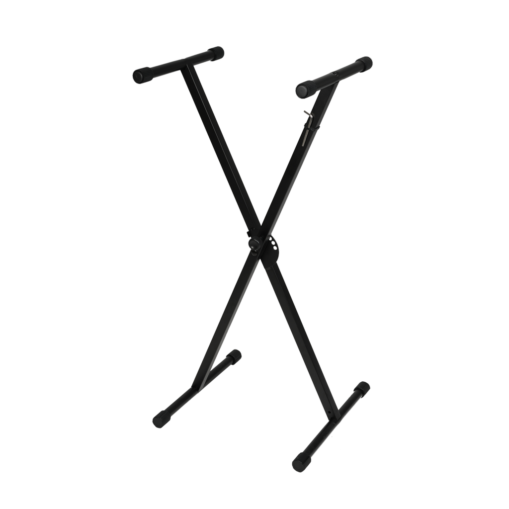 PEDESTAL PARA TECLADO SOUNDKING, 1 BARRA, ESTILO X, AJUSTABLE, COLOR NEGRO