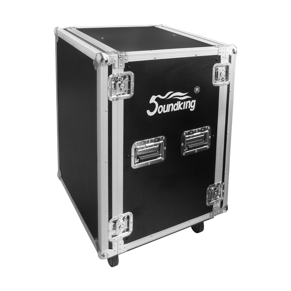 HARD CASE, RACK DE GIRA PROFESIONAL SOUNDKING, CON RUEDAS, 16U