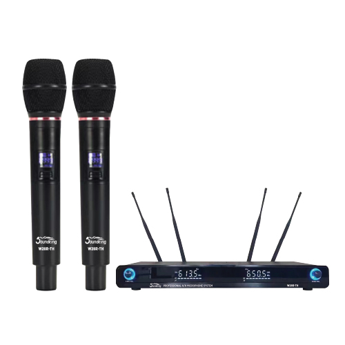 SISTEMA DE MICRÓFONO DOBLE INALÁMBRICO SOUNDKING, UHF, SISTEMA TRUE DIVERSITY