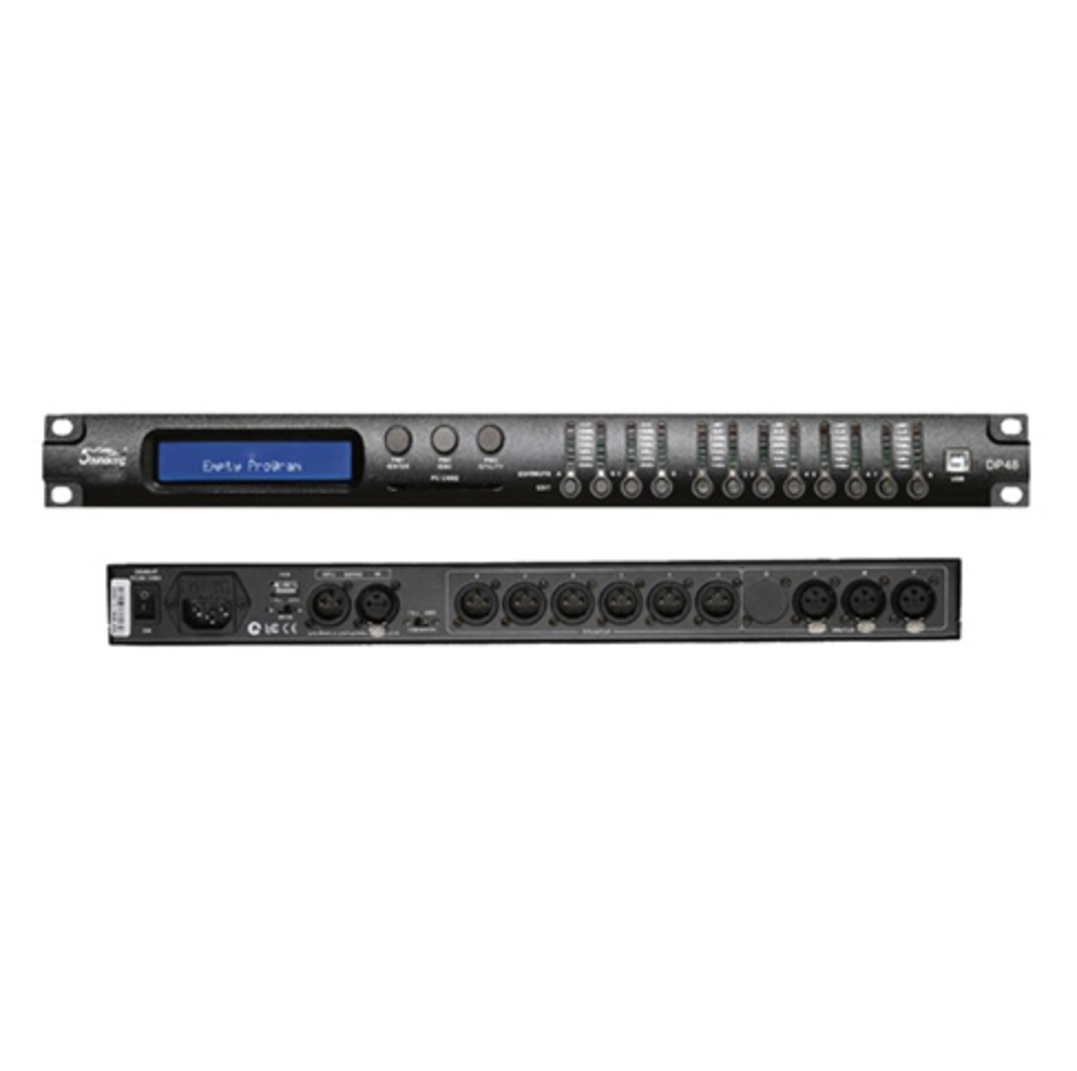 SISTEMA DE PROCESAMIENTO DIGITAL SOUNDKING, 12 CANALES (4 IN XLR, 8 OUT XLR), DSP MARANI, ECUALIZADOR, COMPRESOR, LIMITADOR, DELAY.