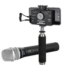 SISTEMA DE TRANSMISOR Y RECEPTOR ALCTRON, PARA TELEFONOS Y CAMARAS DSLR, INCLUYE MICROFONO INALAMBRICO, 24 BITS/96kHz, RADIO TRANSMISION 5.8G