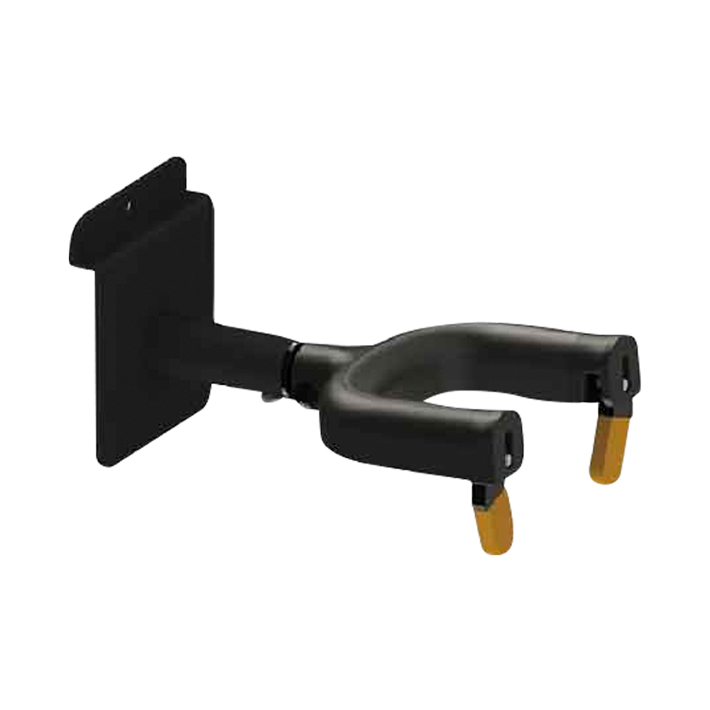SOPORTE DE GUITARRA PARA PARED SOUNDKING, CON SISTEMA DE AUTO-AGARRE, PARA SLATWALL, COLOR NEGRO