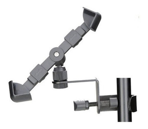 SOPORTE SOUNDKING, PARA TABLET O IPAD, CLIP DE 5.5 Y 7.2 PULGADAS, COLOR NEGRO