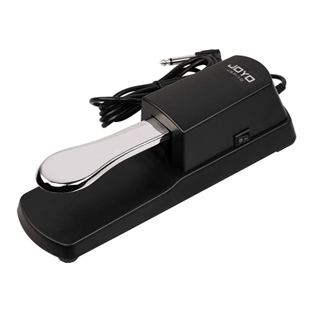 PEDAL DE SOSTENIDO (SUSTAIN) PARA TECLADO JOYO, ESTRUCTURA PLASTICO, CON INTERRUPTOR DE POLARIDAD, COLOR NEGRO