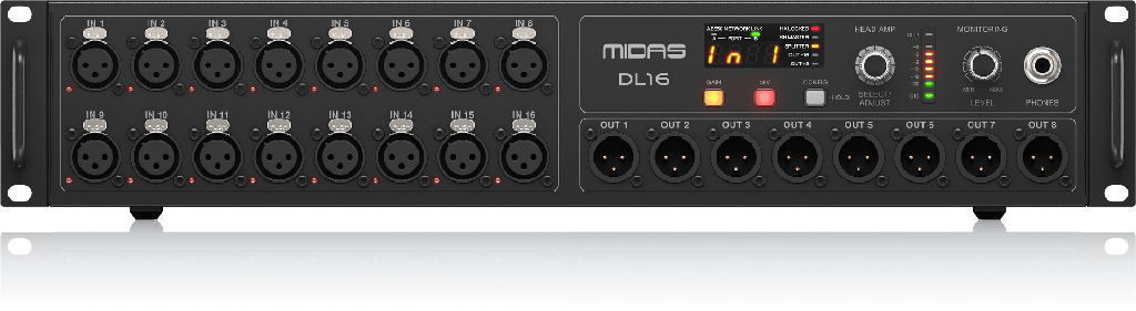 STAGE BOX MIDAS, MEDUSA DIGITAL, INTERFAZ ULTRANET Y ADAT, 16 ENTRADAS XLR, 8 SALIDAS XLR