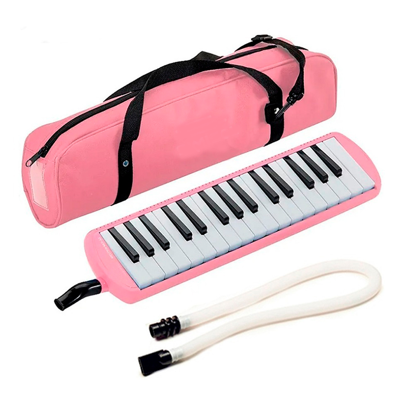 FLAUTA MELODICA SUPERIOR, 32 NOTAS, ROSADO, CON FUNDA