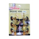 SET DE CLAVIJAS ALICE, METAL, PARA GUITARRA ACUSTICA, COLOR DORADO Y NEGRO (INSTALACION GRATIS)