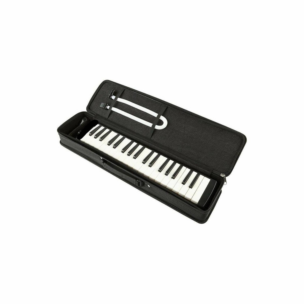 FLAUTA MELODICA SUPERIOR, 32 NOTAS, NEGRO, CON FUNDA