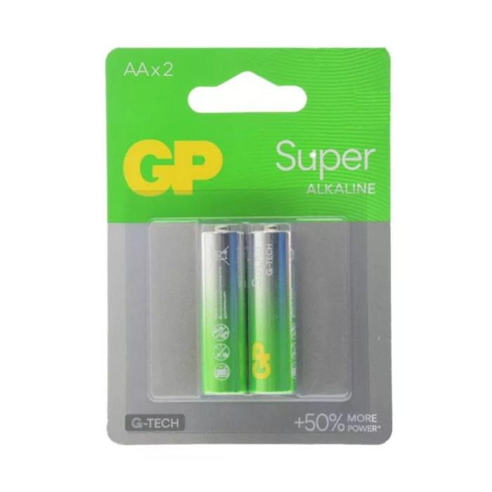 BATERIAS (PILAS) GP, AA, SUPER ALKALINA, 2 PIEZAS