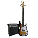 COMBO DE BAJO ELECTRICO HENDRIX, TIPO JB, INCLUYE: AMPLIFICADOR, ESTUCHE Y ACCESORIOS, SOMBREADO (SUNBURST)