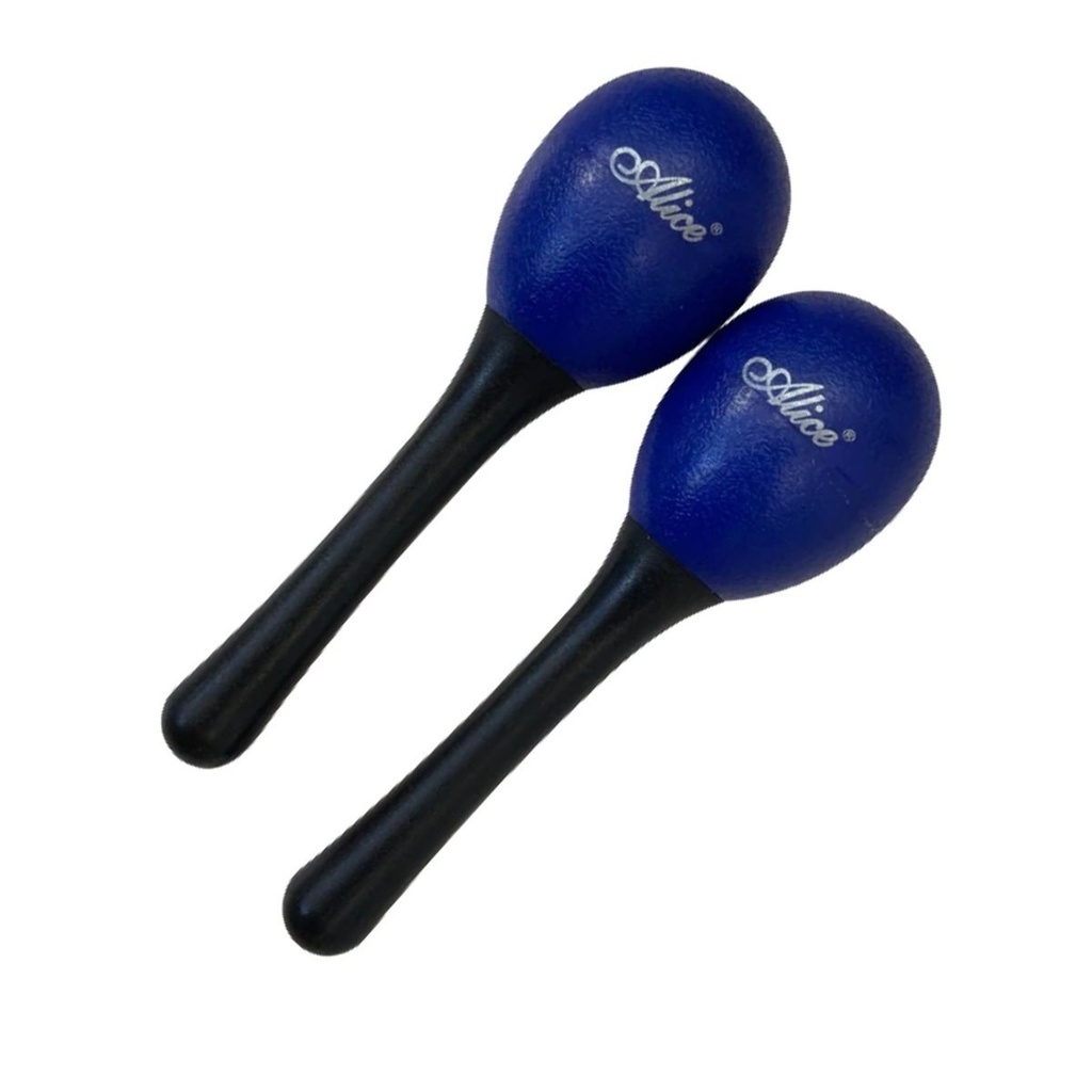 MARACAS BOCHELI, PLASTICO ABS, 14CM, SONIDO SOFT, AZUL