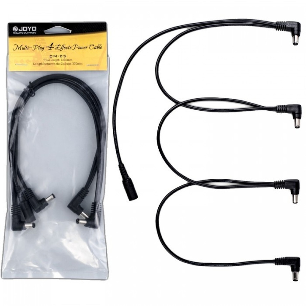 EXTENSION DE FUENTE DE PODER JOYO, 4 VIAS, COLOR NEGRO