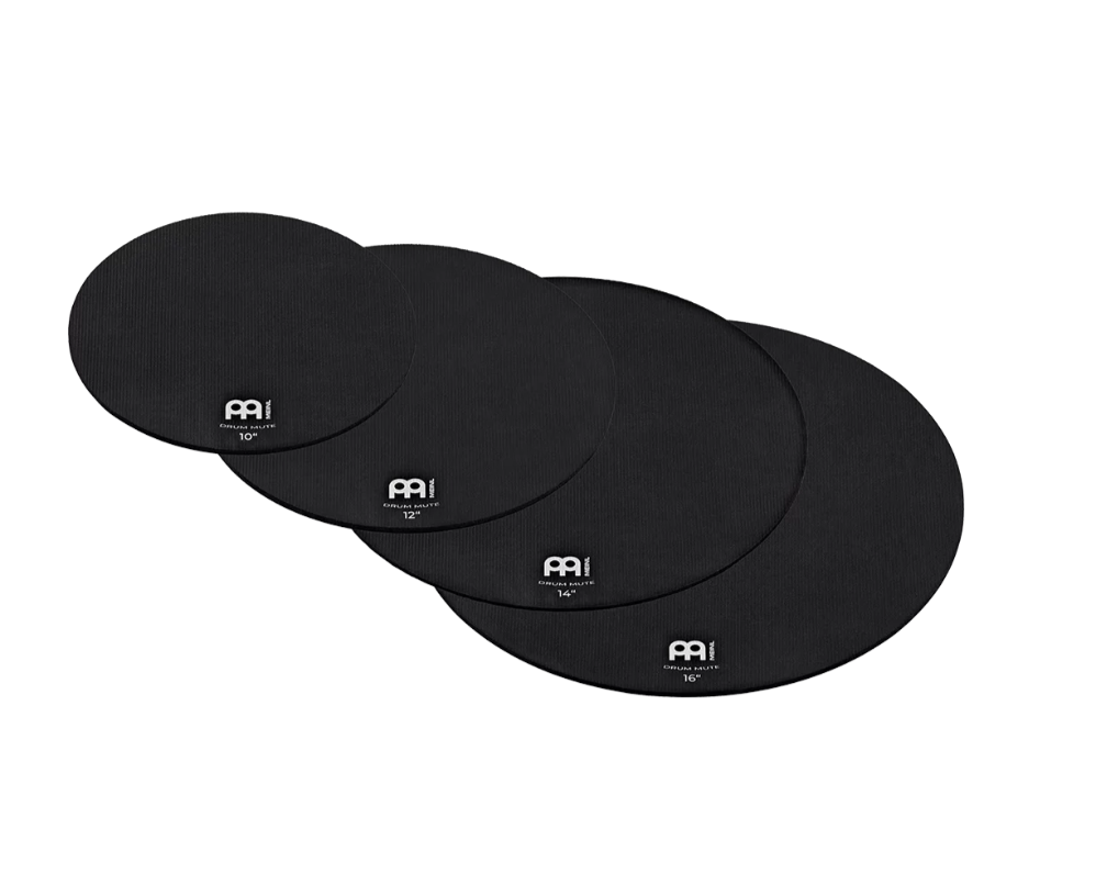 SET DE SILENCIADORES MEINL, PARA PLATILLOS, 4 PIEZAS, MEDIDAS, 10,12,14,16, COLOR NEGRO