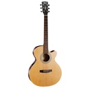 GUITARRA ELECTROACUSTICA CORT, OPER PORE (PORO ABIERTO) MADERA CAOBA, ABETO, CUERPO DELGADO, CUTWAY