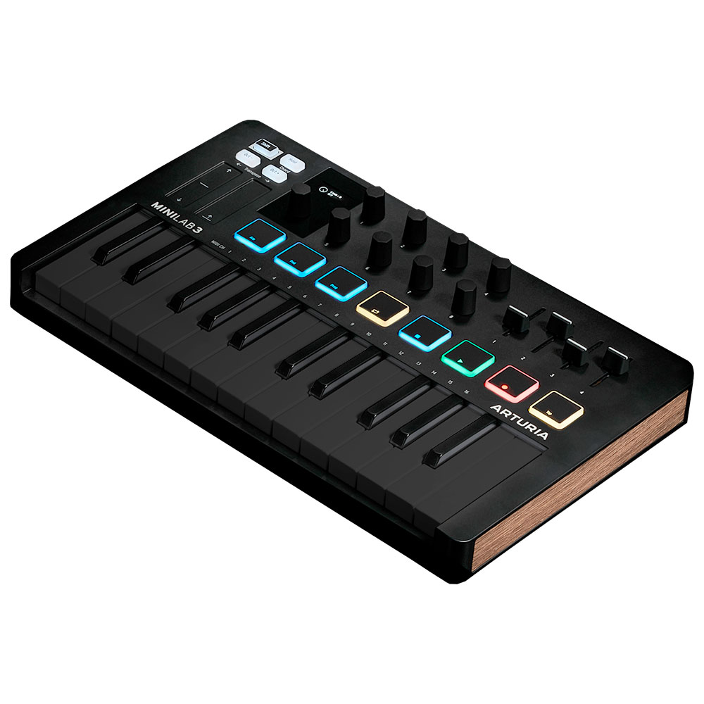CONTROLADOR UNIVERSAL MIDI, ARTURIA, MINILAB 3 BK DEEP, 25 TECLAS, COLOR NEGRO PROFUNDO, TECLAS NEGRAS.