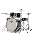 BATERIA ACUSTICA DIXON, SERIE SPARK BLACK, 5 PIEZAS, MEDIDAS: B22 | T10 | T12 | FT14, INCLUYE PLATILLOS Y PEDESTALES. COLOR NEGRO.