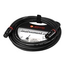 CABLE PARA MICROFONO JOYO, XLR MACHO - XLR HEMBRA, CAPA LISO NEGRO, 6 METROS, 20AWG