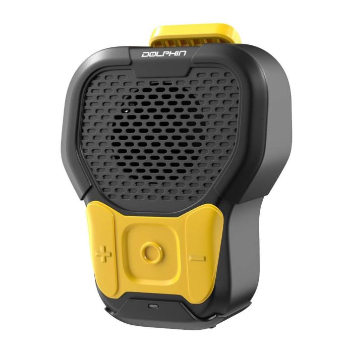 BOCINA BLUETOOTH DOLPHIN, PORTÁTIL, CLIP MAGNETICO, RESISTENTE AL AGUA, COLOR NEGRO