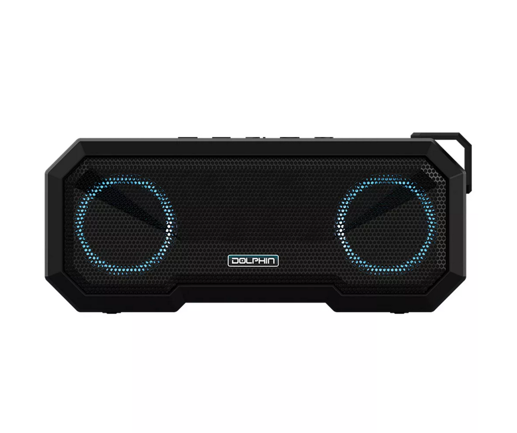 BOCINA BLUETOOTH DOLPHIN, IMPERMEABLE, CON MICRÓFONO INCORPORADO, CON EMPAREJAMIENTO WAVESYNC™