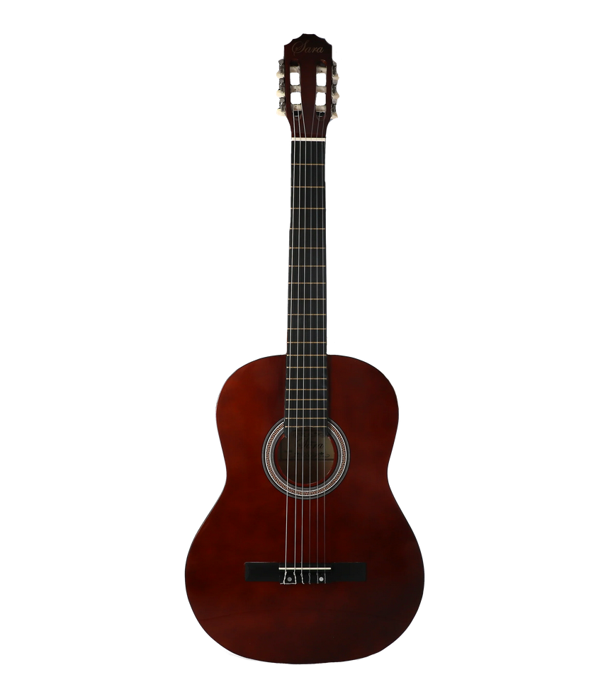 GUITARRA CLÁSICA SARA, 39", INCLUYE FUNDA, COLOR MARRÓN