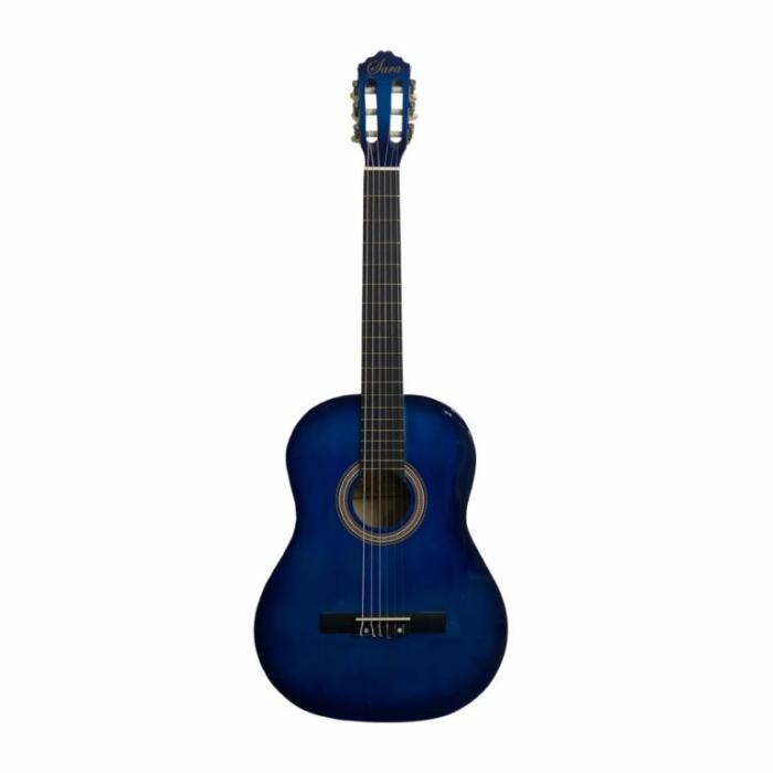 GUITARRA CLASICA SARA, 39", INCLUYE FUNDA, COLOR AZUL/NEGRO
